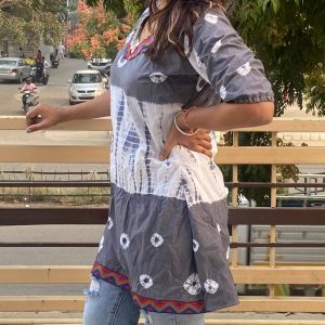 Deepika Padukone Inspired Tie and Dye Tunic Dress - Image 6