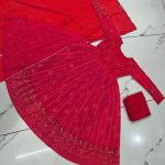 Pretty Red Anarkali Set