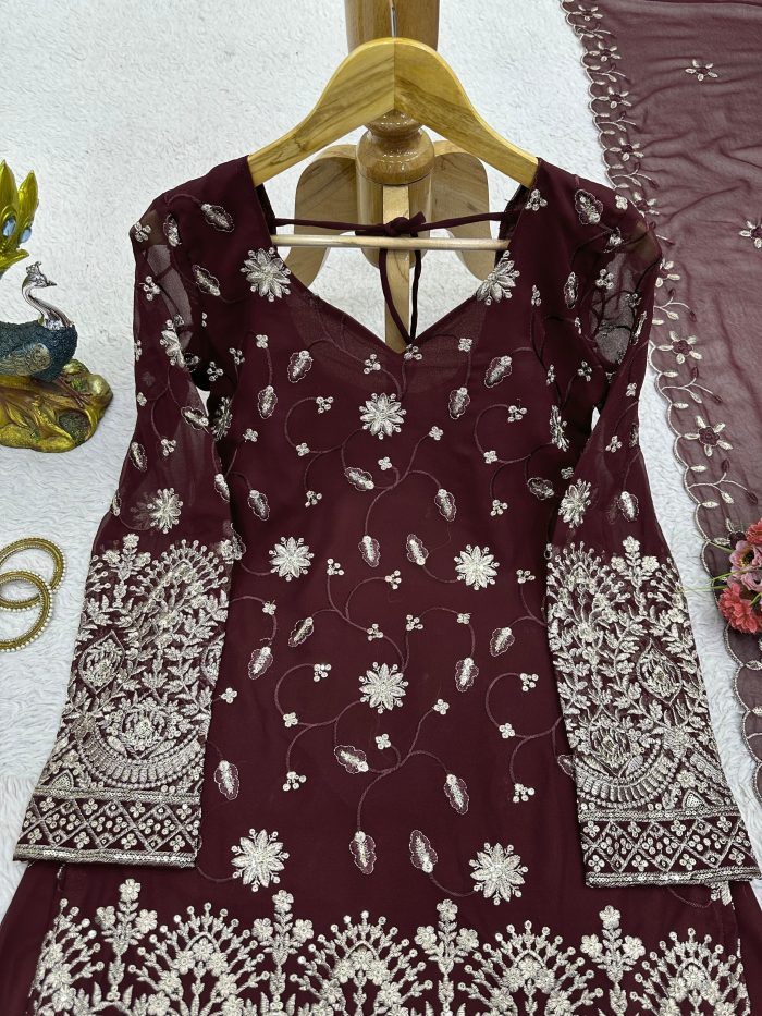 Sequins Work Sharara Set - Image 8