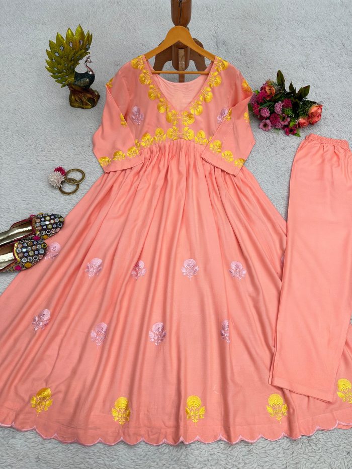 Embroidered Kurta Pant Set