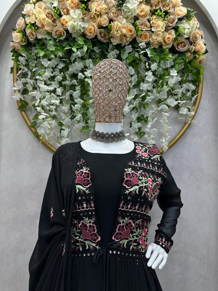 Anarkali Set with Shrug - Image 8