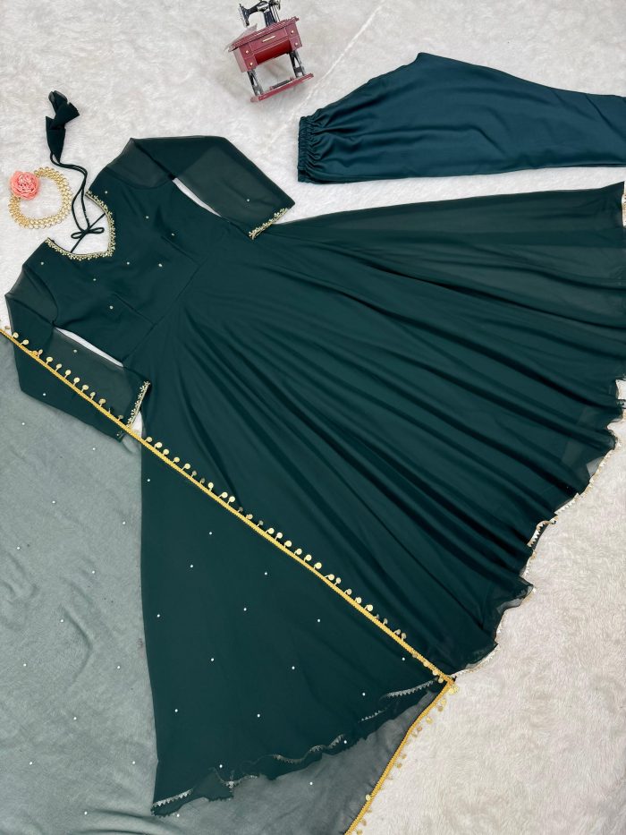 Handwork Anarkali with Dupatta - Image 5