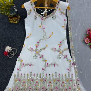 Embroidered Sharara Set - Image 9
