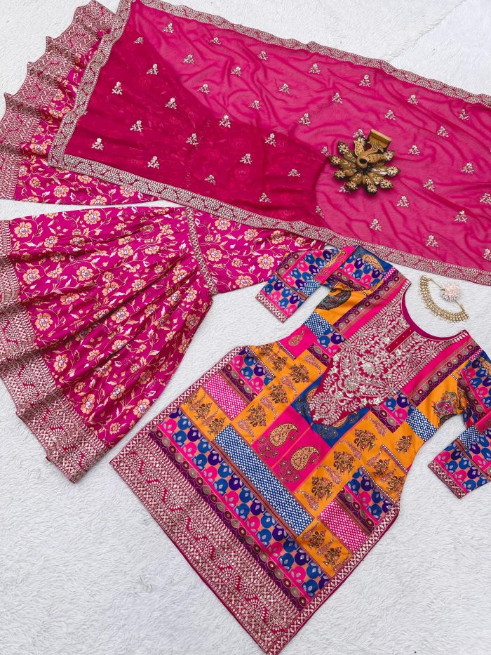 Karachi Work Sharara Set - Image 8