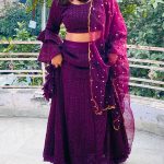 Sequins Lehenga with Dupatta