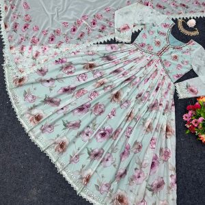 Floral Anarkali Set - Image 7