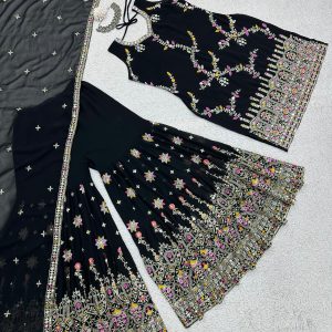 Embroidered Sharara Set - Image 5