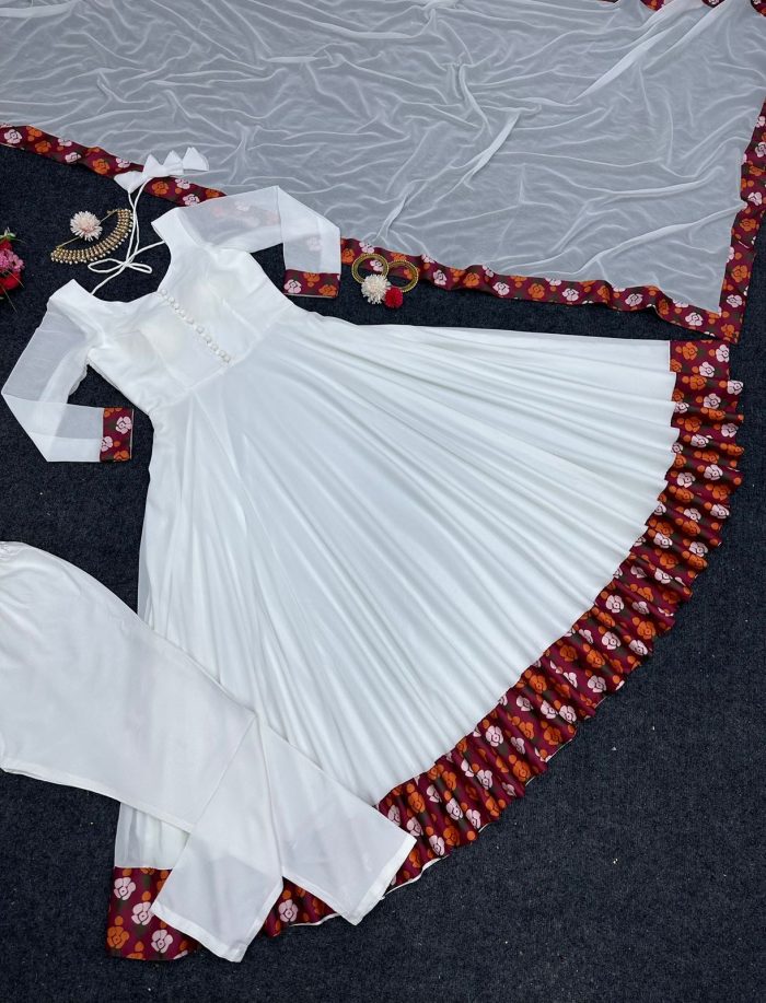 Basic Anarkali with Lace Work - Image 7