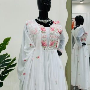 Anarkali Set with Shrug - Image 2