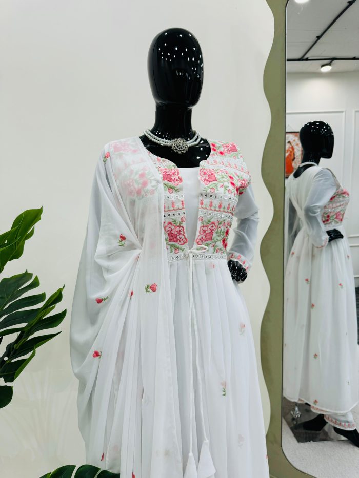 Anarkali Set with Shrug - Image 2