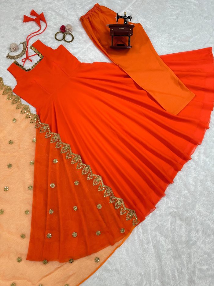 Anarkali with Designer Dupatta - Image 7