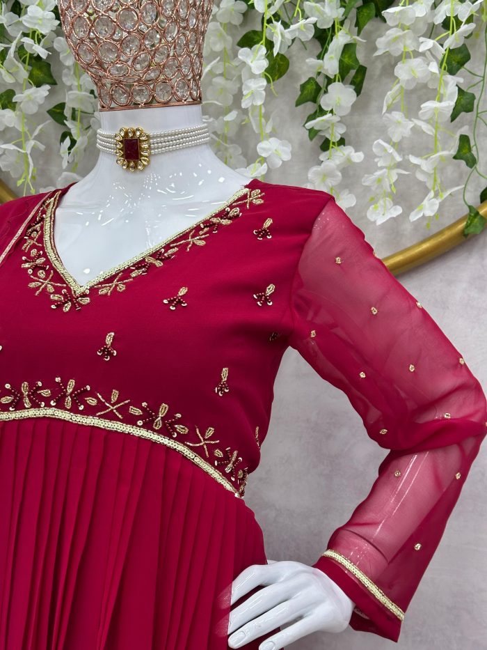 Hand Work Anarkali with Dupatta