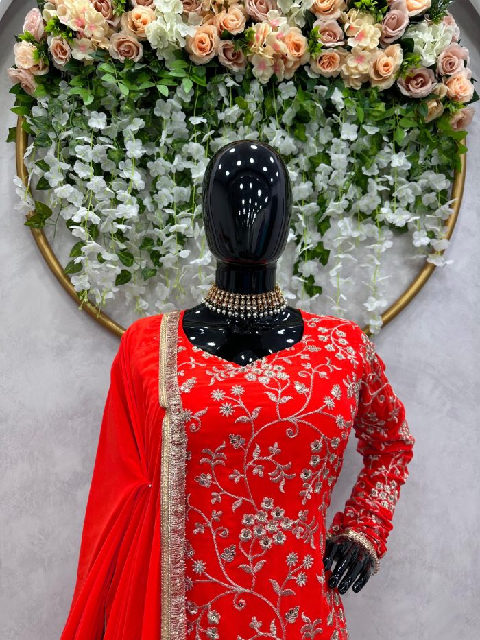 Embroidered Sharara Set - Image 3