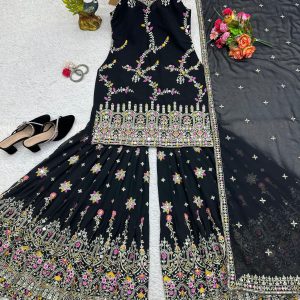 Embroidered Sharara Set - Image 6