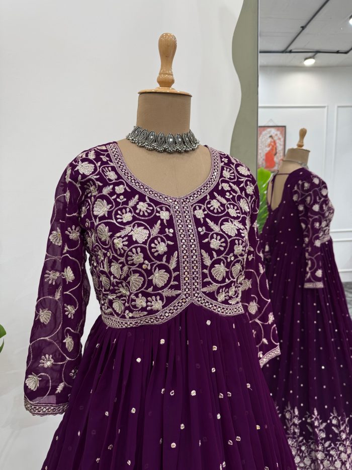 Embroidered Anarkali Set - Image 3