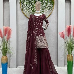 Sequins Work Sharara Set