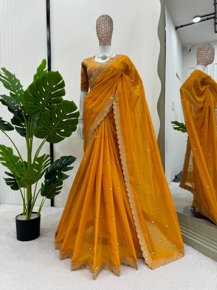 Embroidered Saree - Image 17
