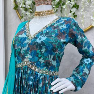 Alia Cut Anarkali in Blue