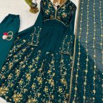 Embroidered Anarkali Set in Green