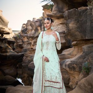 Heavy Thread Work Sharara Set - Image 13