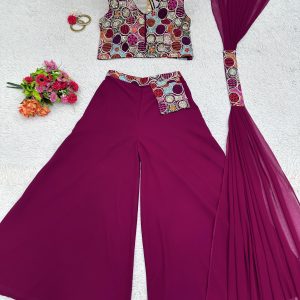 Palazzo Crop Top Set - Image 3