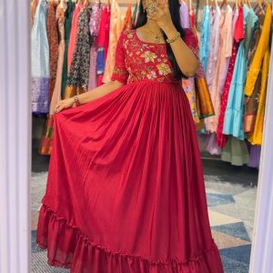 Thread and Sequins Work Anarkali - Image 15