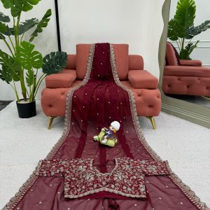Embroidered Saree - Image 13