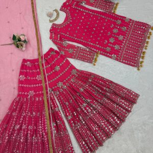 Embroidery Work Sharara Set - Image 6