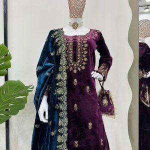 Velvet Sharara Set - Image 3
