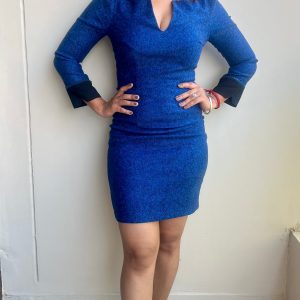 Denim Blue Bodycon Dress - Image 3