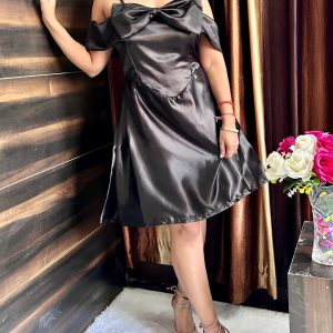 Satin Bow Dress - Image 7
