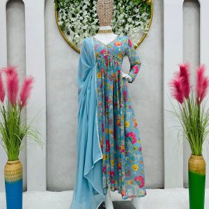 Alia Cut Anarkali with Dupatta - Image 2