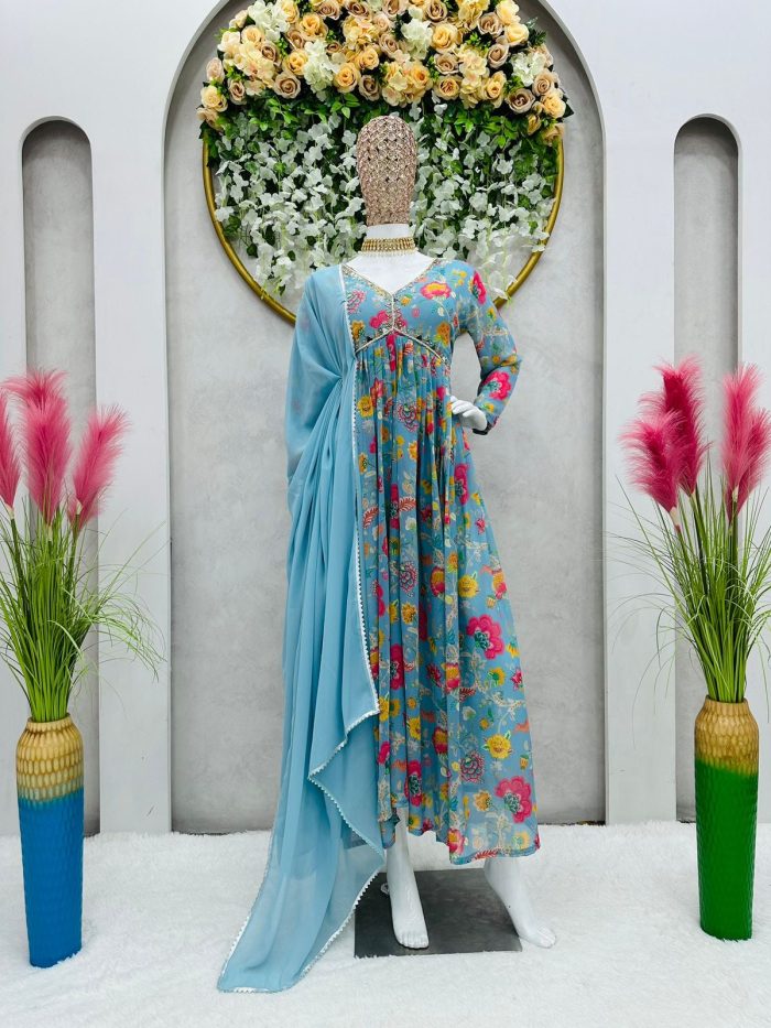 Alia Cut Anarkali with Dupatta - Image 2