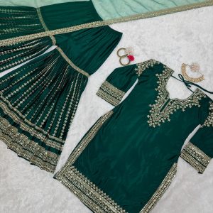 Embroidered Sharara Set - Image 8