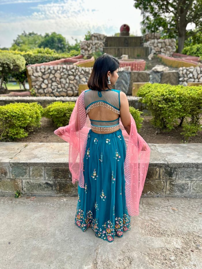 Designer Back Lehenga Set