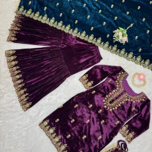 Velvet Sharara Set - Image 8