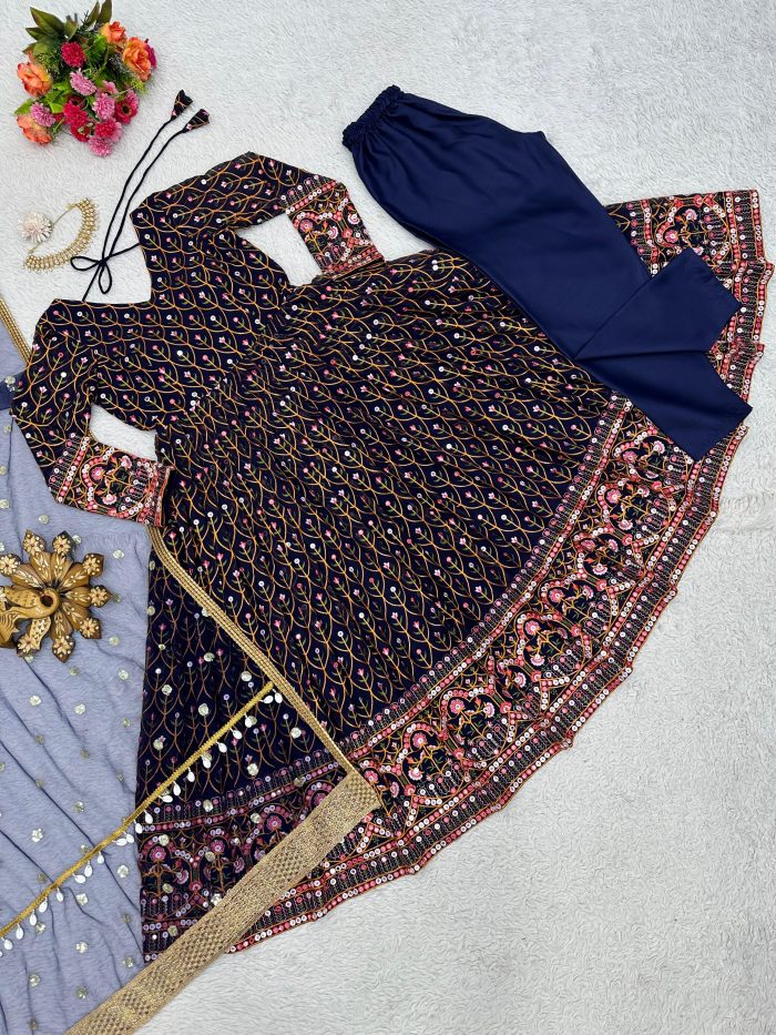 Fully Embroidered Anarkali Set - Image 2