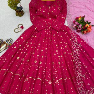 Lucknowi Anarkali with Dupatta - Image 5