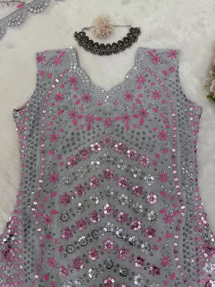 Designer Cocktail Sharara Set - Image 10