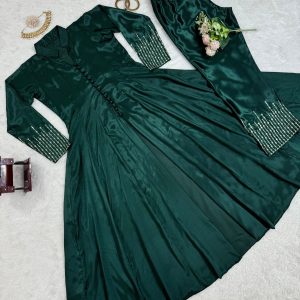 Front Slit Anarkali Pant Set - Image 2