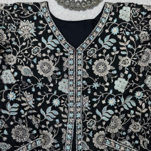 Designer Sharara Set in Black - Image 8