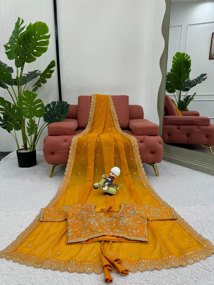 Embroidered Saree - Image 20