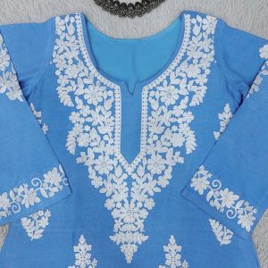 Chainstitch Work Rayon Kurta Set - Image 5