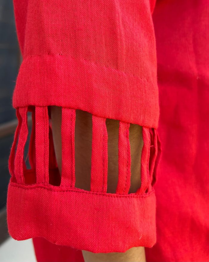Stripes Style Kurta Set - Image 4