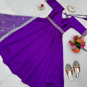 Anarkali with Thread Work Dupatta - Image 4