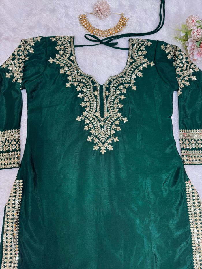 Embroidered Sharara Set - Image 9