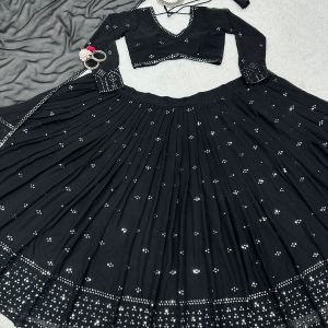 Black Classic Lehenga Set - Image 7