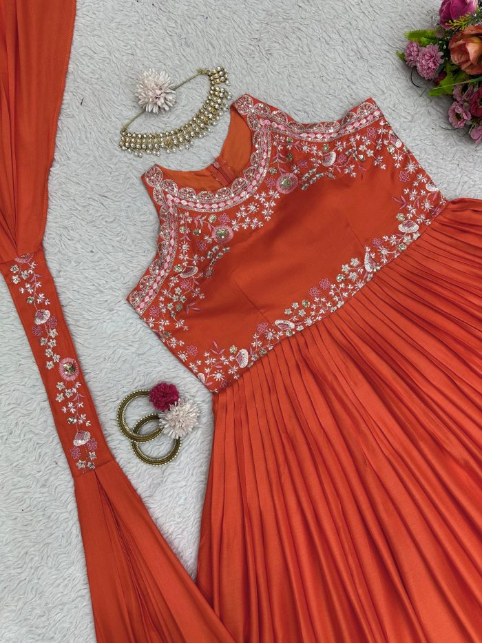 Thread and Sequins Work Anarkali - Image 8