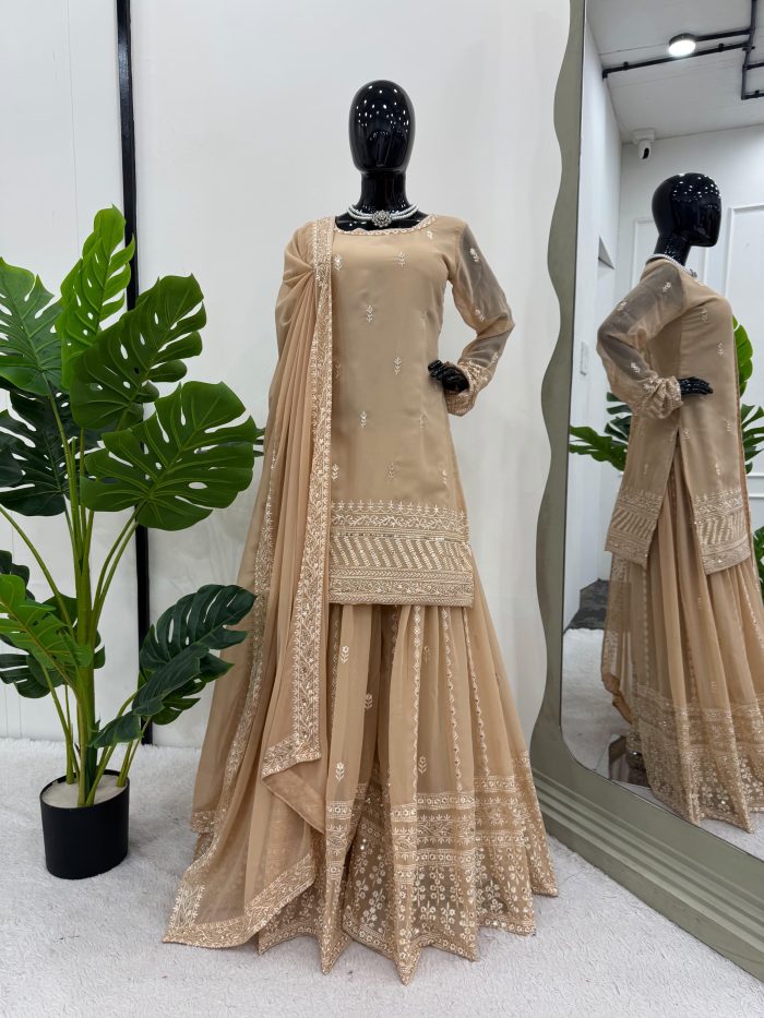 Embroidered Sharara Set
