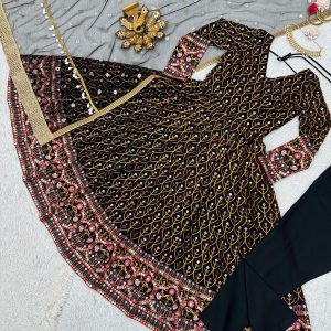 Fully Embroidered Anarkali Set - Image 9